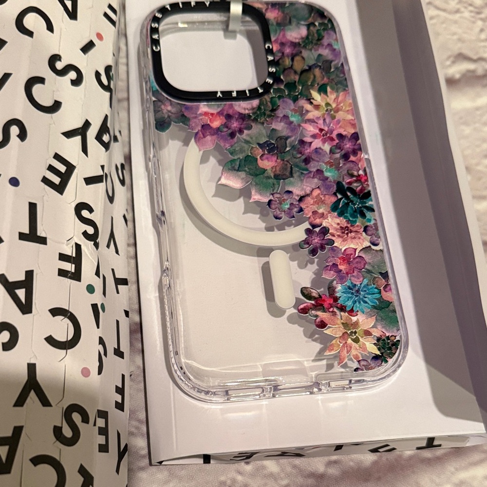 Casetify Floral colorful and Clear Phone Case 16 Pro MagSafe